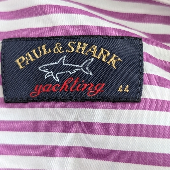 🦈Paul & Shark Purple and Blue Casual Button Down Shirt🇮🇹 - Picture 9 of 13